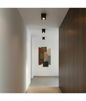 kelvo® AKIRA KLV-101-0028 Κινούμενο Φωτιστικό Downlight Σποτ για Λάμπα MR16 με Ντουί GU10 AC 220-240V IP20 - Μαύρο Ματ - Μ8 x Π8 x Υ10cm